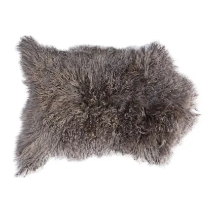 Zdjęcie Ciemnoszary dywan ze skóry koziej Angora