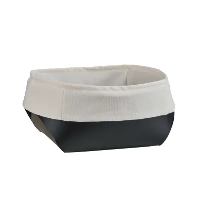 Picture Unique black Flora bread basket 20x20xH9 cm