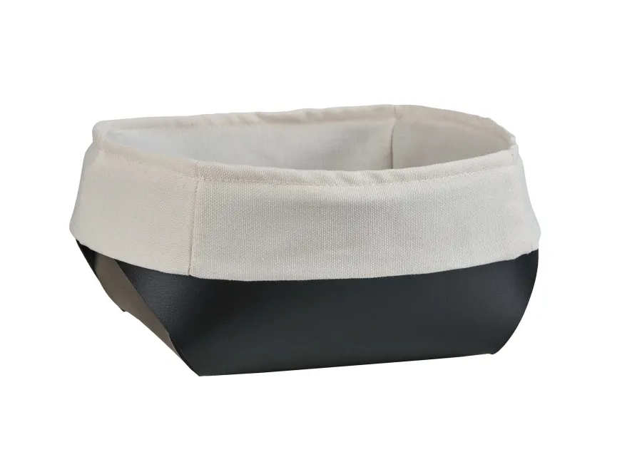 obrazek 1 Wyjątkowy czarny koszyk na chleb Flora 20x20xH9 cm