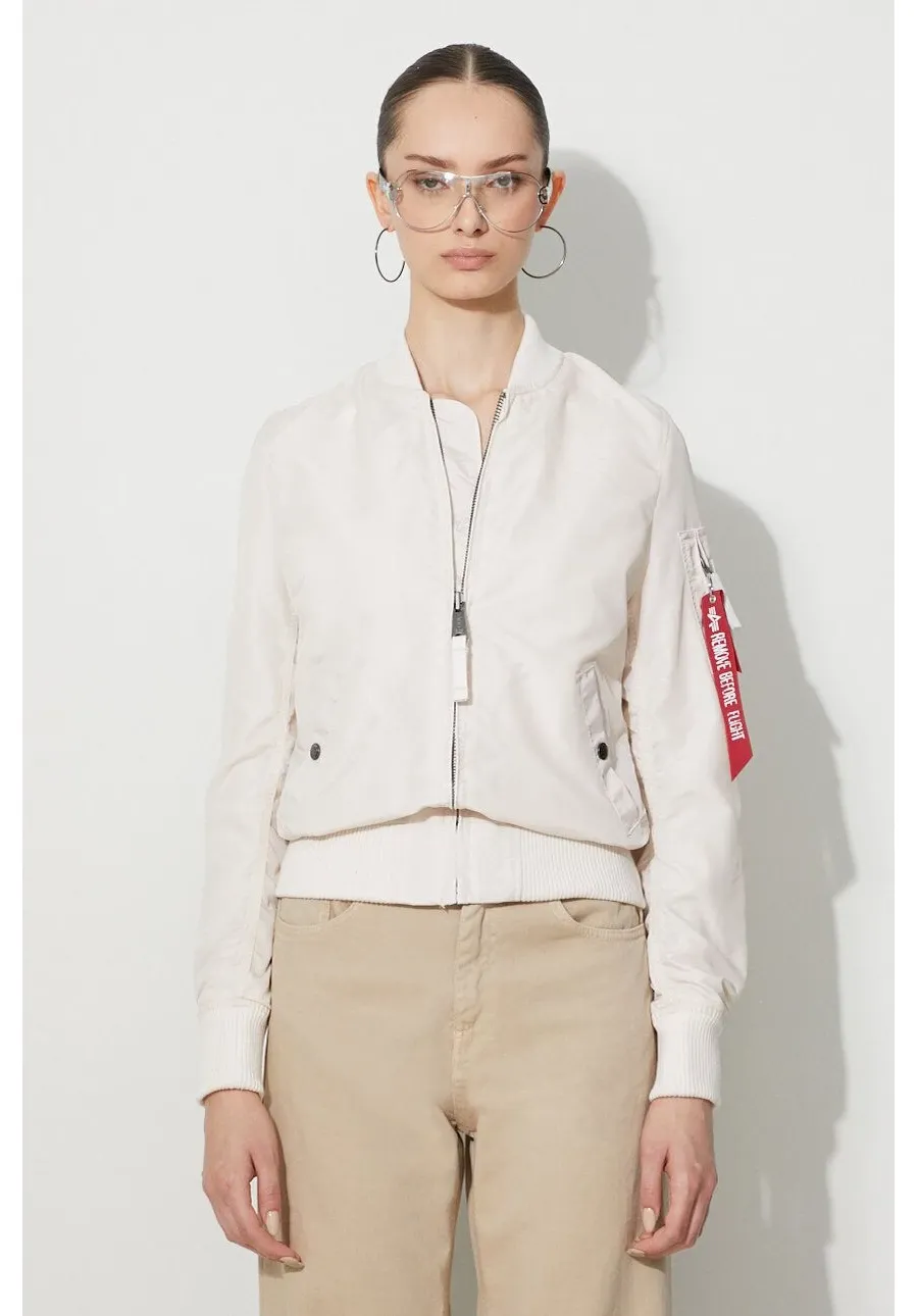 obrazek 1 Alpha Industries kurtka bomber MA-1 TT damski kolor beżowy