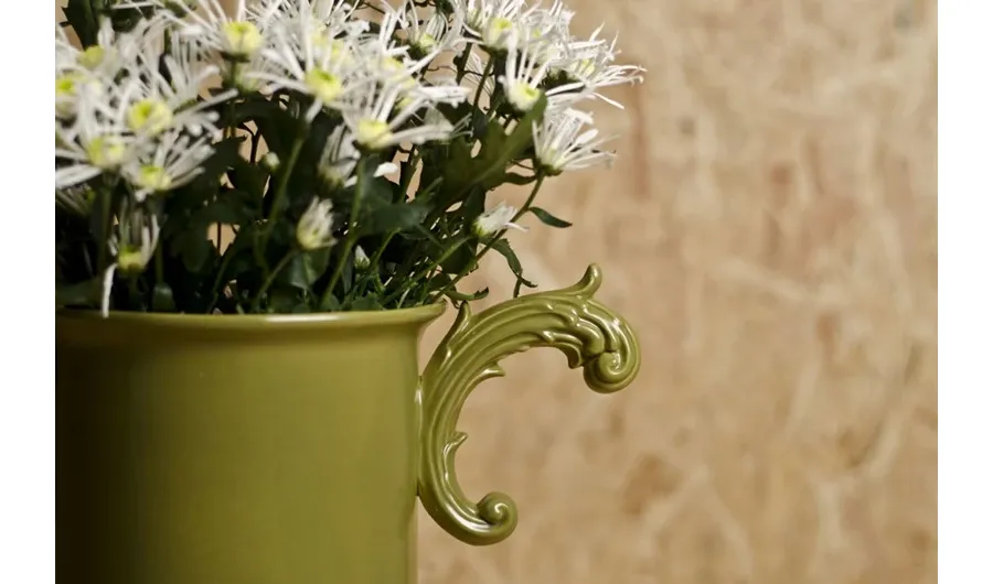 obrazek 6 Artystyczny duży ceramiczny wazon z uchwytami - Luxury Products