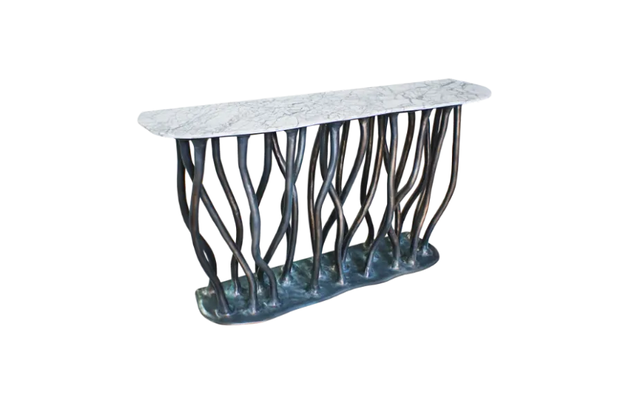 picture 3 Sophisticated console with a marble top - Karpa