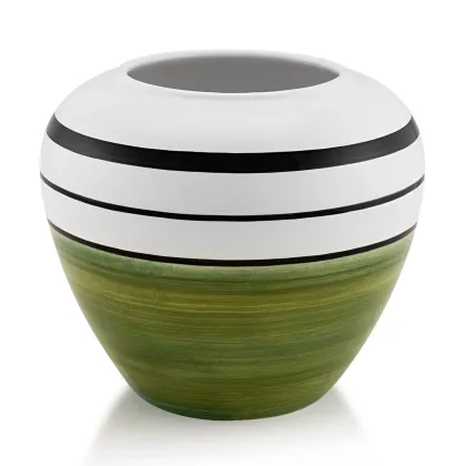 Picture Round green vase made of ceramics – Ahura