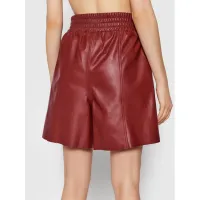 Zdjęcie Gestuz Szorty skórzane Liljagz 10905351 Bordowy Relaxed Fit