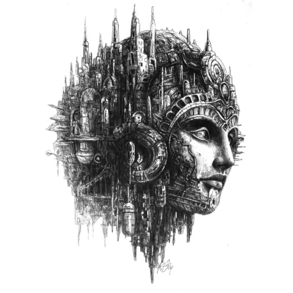 Zdjęcie Kiedy przeszłość i przyszłość w jednym splata się spojrzeniu *rysunek piórkiem