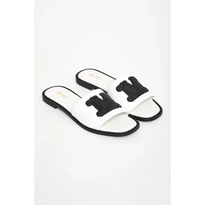 Zdjęcie Klapki damskie skórzane Gene MAX MARA BEACHWEAR Max Mara Beachwear