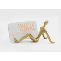 Zdjęcie Wyjątkowy wizytownik z mosiądzu - człowiek