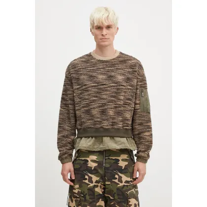 Zdjęcie Andersson Bell sweter Layered Fleece Sweater kolor zielony lekki atb1171m
