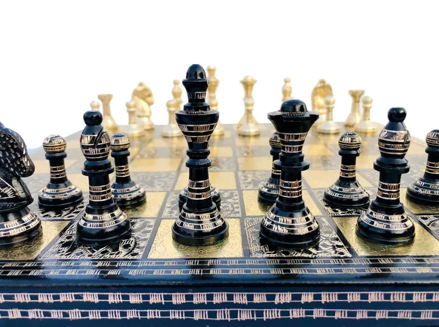 obrazek 6 Prestiżowa kolekcja mosiężnych szachów Imperium Mogołów - The Chess Empire