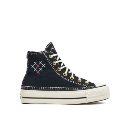 Zdjęcie Converse Trampki Chuck Taylor All Star Lift Crafted Stitching Platform Hi A08731C Czarny