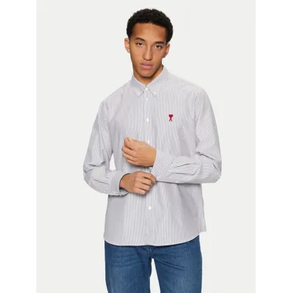 Zdjęcie AMI PARIS Koszula BFUSH063.CO0087 Szary Regular Fit