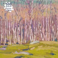 Zdjęcie Puzzle dla dorosłych Tom Thomson: srebrne brzozy (500 elementów) - Flame Tree Publishing