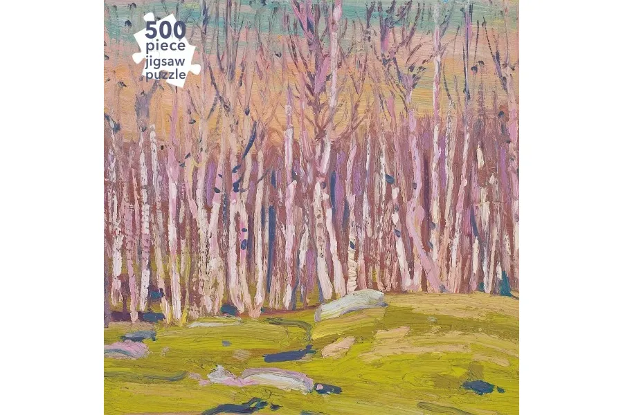 obrazek 1 Puzzle dla dorosłych Tom Thomson: srebrne brzozy (500 elementów) - Flame Tree Publishing