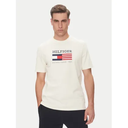 Zdjęcie Tommy Hilfiger T-Shirt American Monotype MW0MW39843 Écru Regular Fit