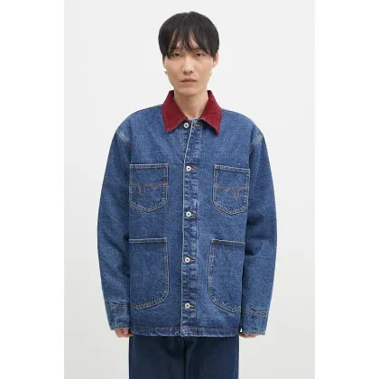 Zdjęcie ICECREAM kurtka jeansowa Denim Chore męska kolor granatowy przejściowa oversize ICD007