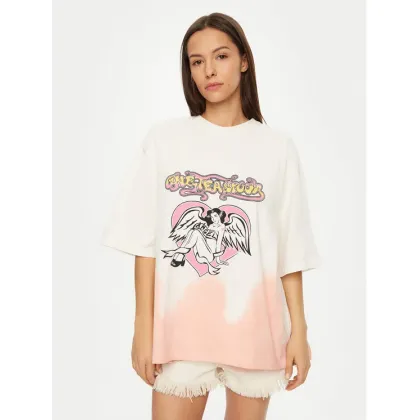 Zdjęcie One Teaspoon T-Shirt Angel 26821 Écru Relaxed Fit