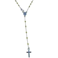 Zdjęcie Złoty łańcuszek różańca cm.45 z fasetowanymi koralikami