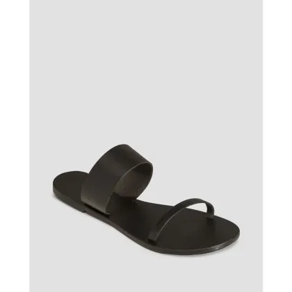 Zdjęcie Klapki Skórzane Damskie Manebi Sandals Czarne