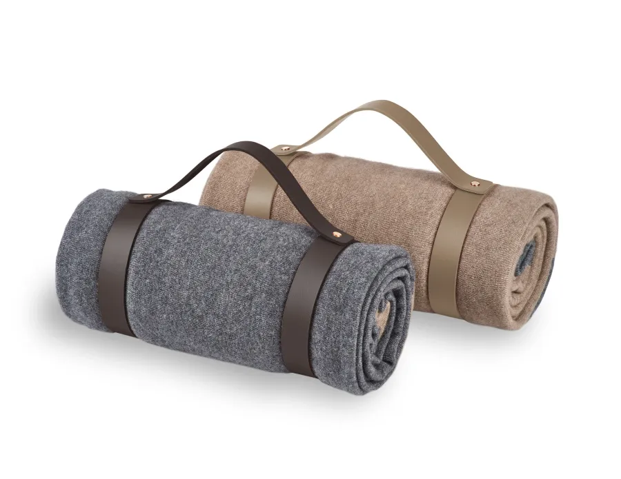 obrazek 3 Stylowy skórzany pas do koca w kolorze cappuccino