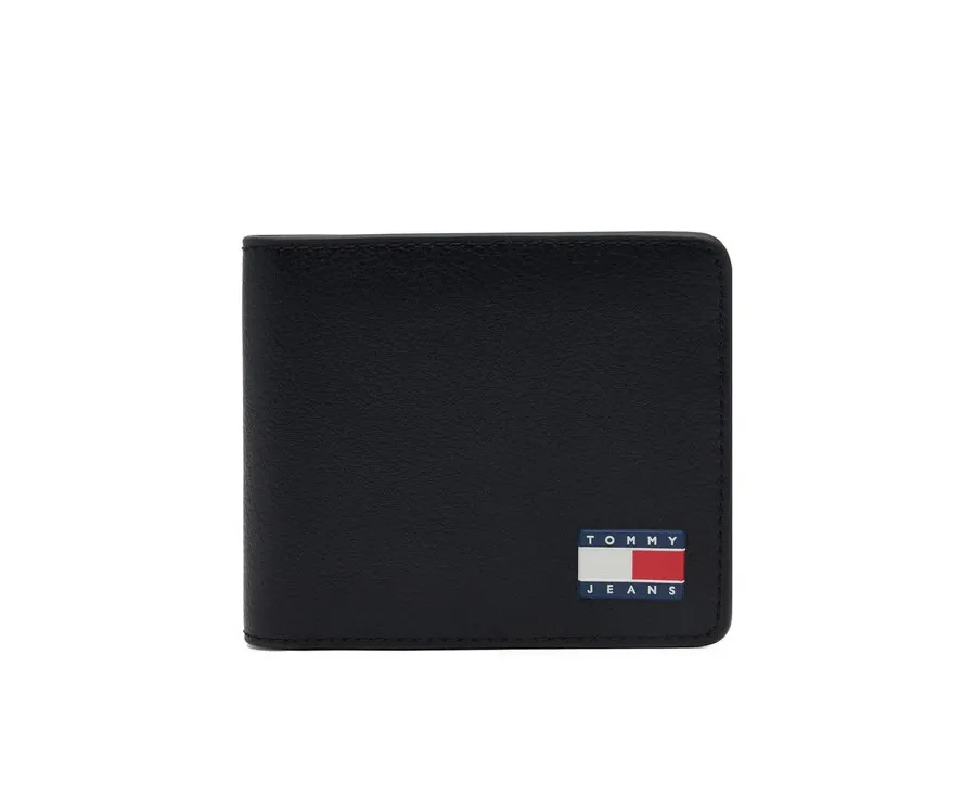 obrazek 1 Tommy Jeans Duży Portfel Męski Tjm Heritage Leather Cc Wallet AM0AM13371 Czarny