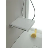 Picture A unique shower seat made of steel and plexiglass - Stilhaus