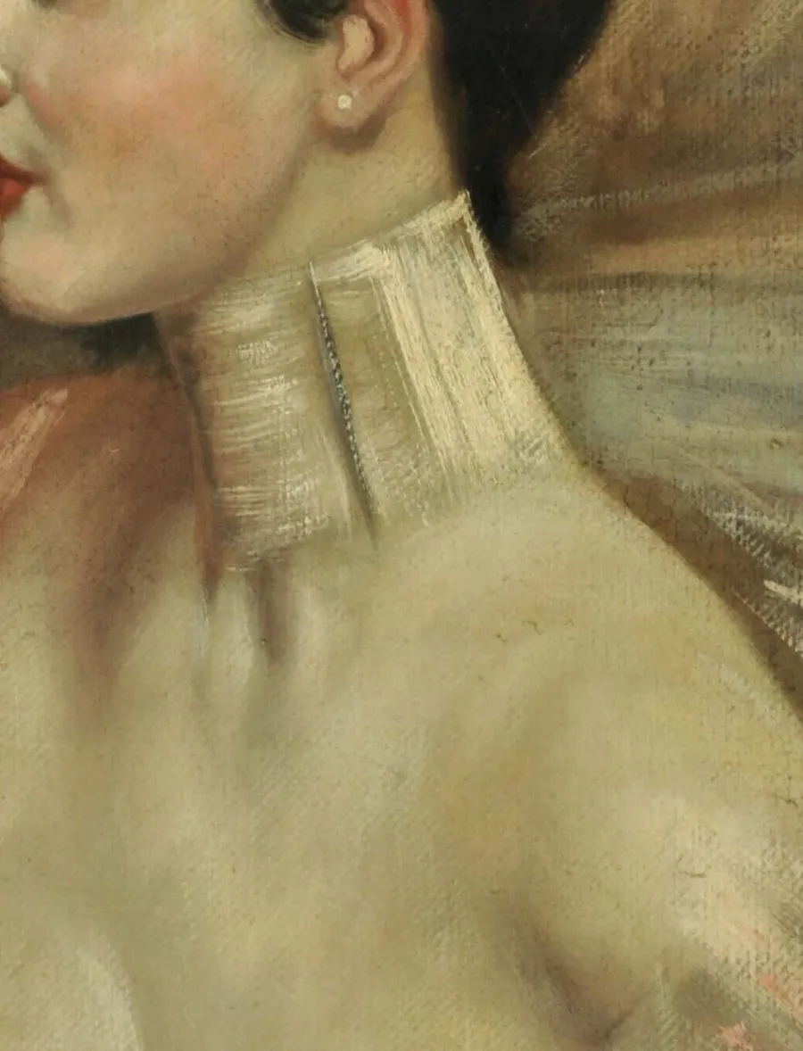 obrazek 4 Portret szlachcianki, technika olejna na płótnie, 60x50 cm - Ciro De Rosa