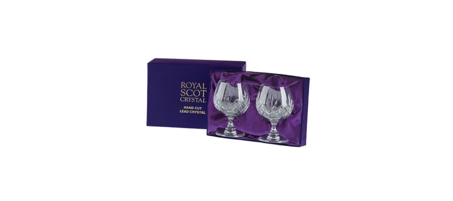 picture 1 Royal Scot Crystal Brandy Glasses Highland 2 p.