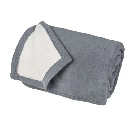 Zdjęcie Stylowy dwustronny koc polarowy Narvik Acier Bi-Ome