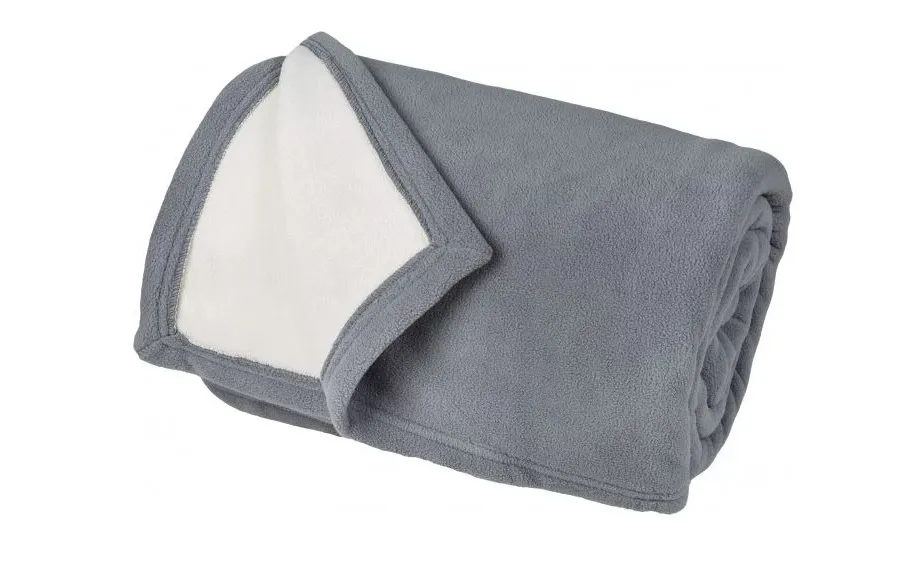 obrazek 1 Stylowy dwustronny koc polarowy Narvik Acier Bi-Ome