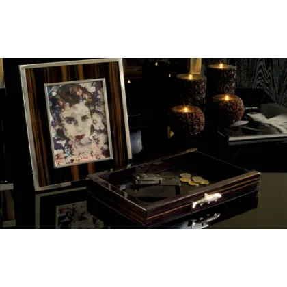 Picture A stylish photo frame made of ebony