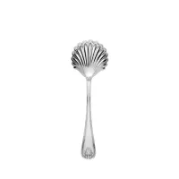 Picture Beautiful silver serving spoon from the Foglia collection