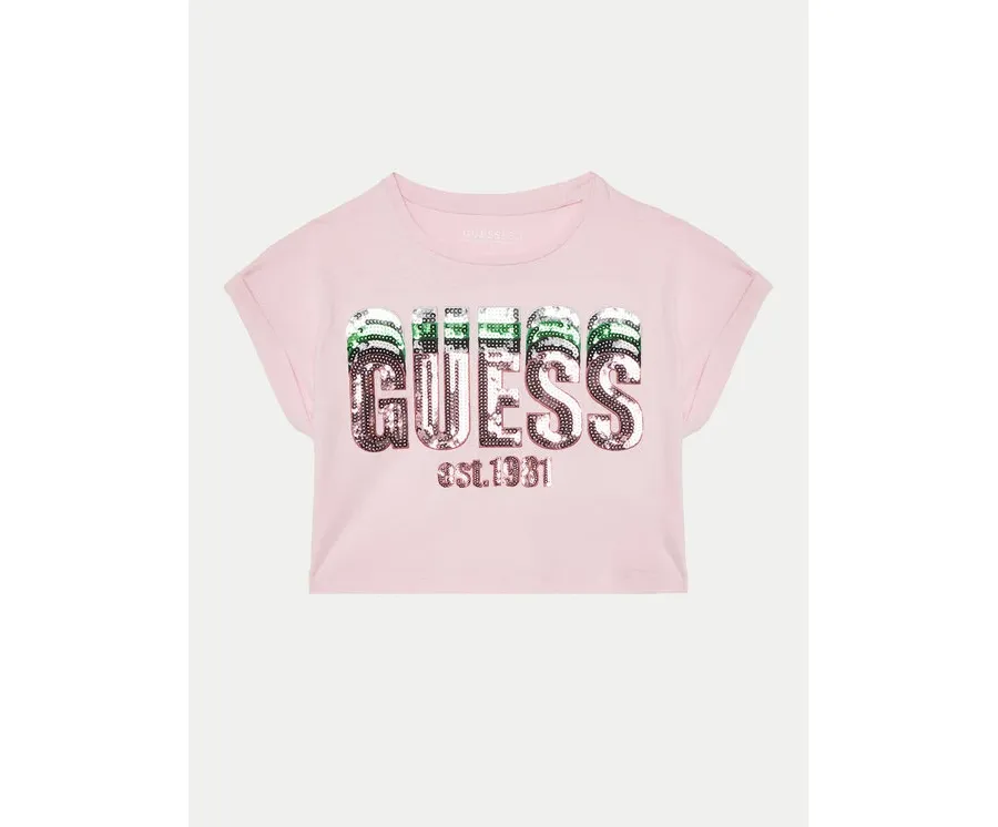 obrazek 1 Guess T-Shirt J5RI10 K8HM4 Różowy Regular Fit