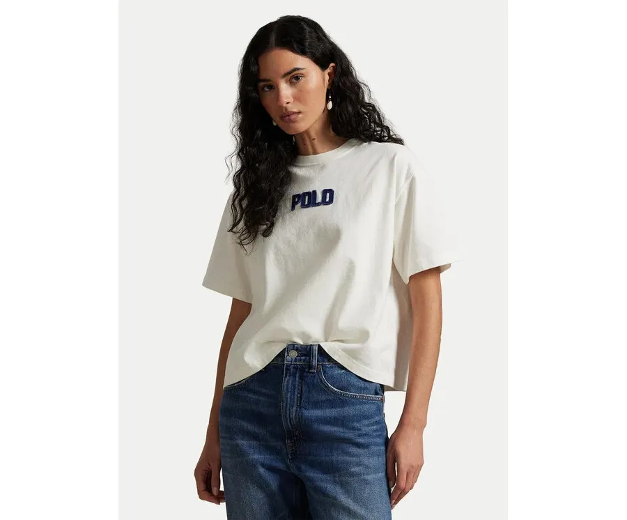 obrazek 1 Polo Ralph Lauren T-Shirt 211965119001 Écru Oversize