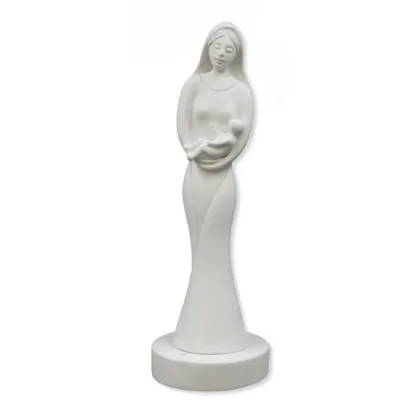 Picture A stylish single-color sculpture depicting motherhood