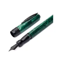 Picture Beautiful Rock-Black Green fountain pen from an Italian manufacturer
