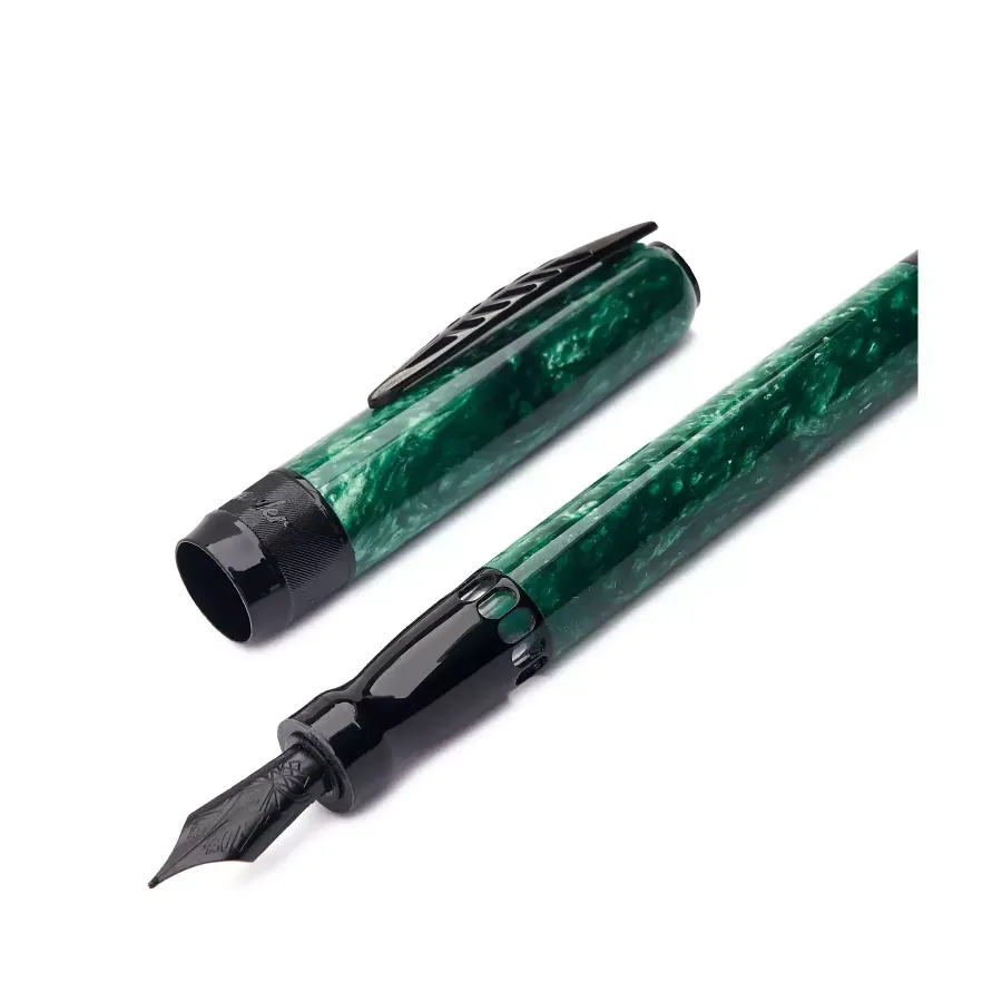 obrazek 1 Piękne pióro wieczne Rock- Black Green włoskiego producenta