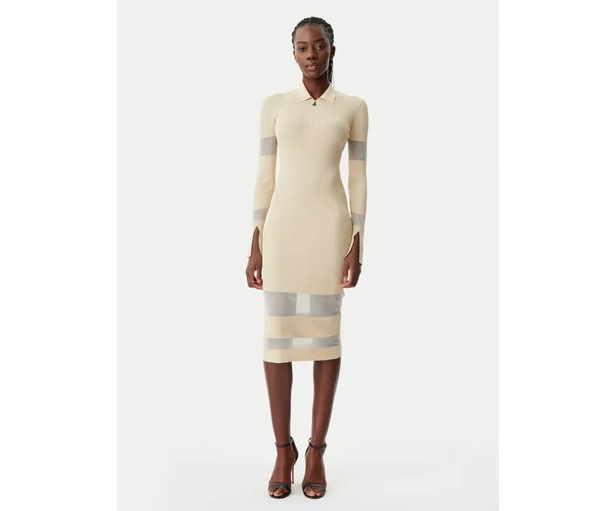 obrazek 1 Patrizia Pepe Sukienka dzianinowa 8A1420/K078-B814 Beżowy Slim Fit
