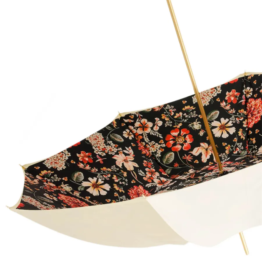 obrazek 5 Piękny stylowy parasol damski w kolorze kremowym zdobiony motywem kwiatowym – Pasotti