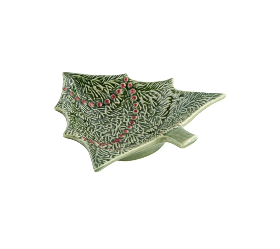 obrazek 1 Ozdobna miska ceramiczna w kształcie choinki - Bordallo Pinheiro