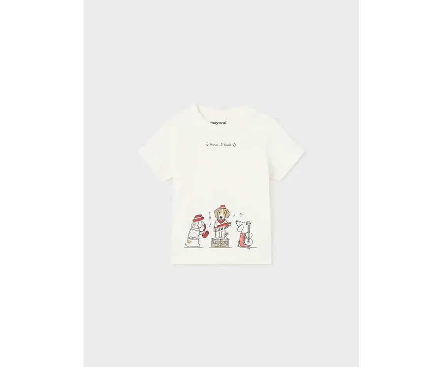 obrazek 1 Mayoral T-Shirt 1017 Biały Regular Fit