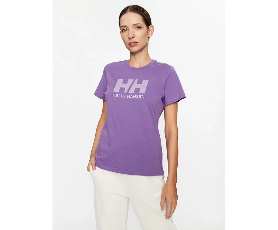 obrazek 1 Helly Hansen T-Shirt Logo 34112 Fioletowy Regular Fit