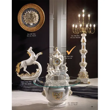 Zdjęcie 64 cm luksusowej ceramiki - zegar dla wymagających