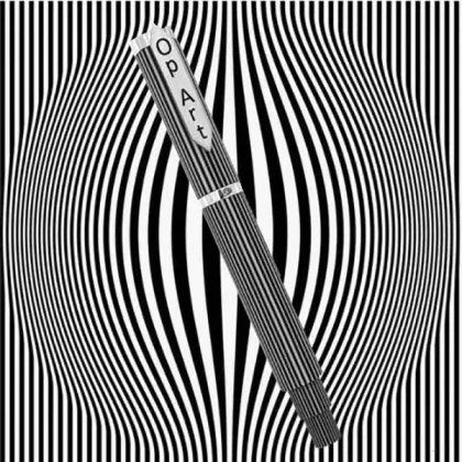 Zdjęcie Włoskie czarno białe pióro wieczne z kolekcji Op Art - Urso