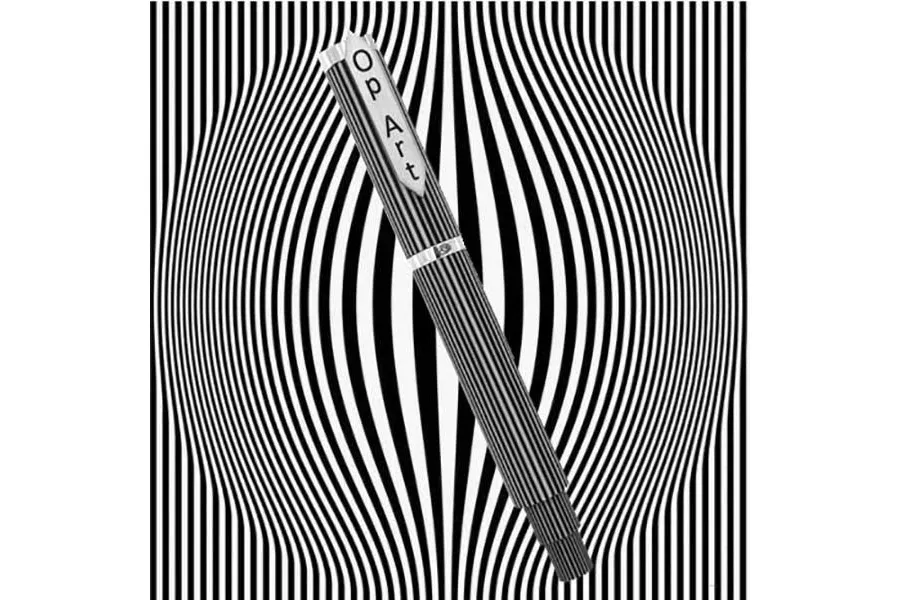 obrazek 1 Włoskie czarno białe pióro wieczne z kolekcji Op Art - Urso