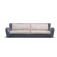 Picture Solid sofa in solid fir wood and high-quality leather or fabric - Ulivi Salotti