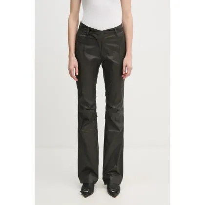 Zdjęcie Ottolinger spodnie Deconstructed Flared Pants damskie kolor brązowy dzwony medium waist 2209080105