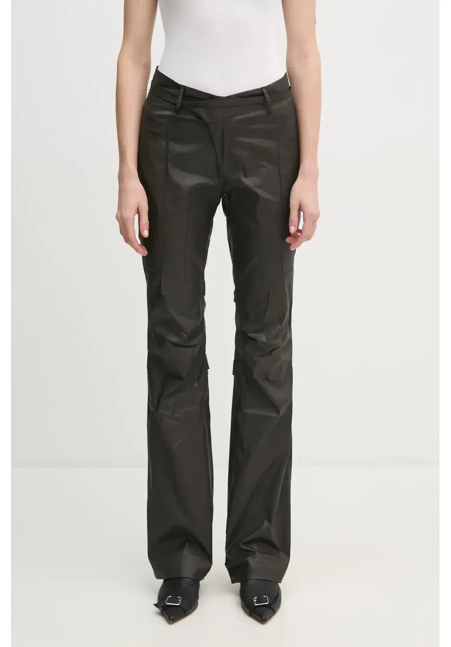 obrazek 1 Ottolinger spodnie Deconstructed Flared Pants damskie kolor brązowy dzwony medium waist 2209080105
