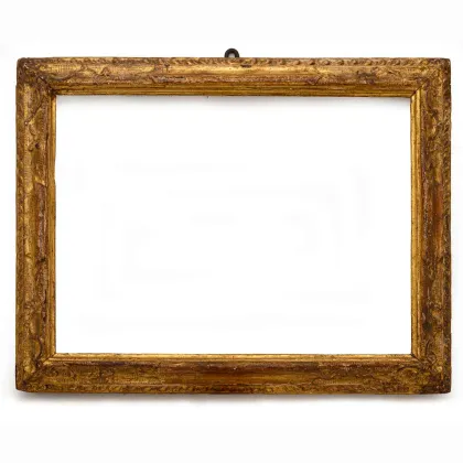 Zdjęcie Rama z rzeźbionego drewna i złocenia 1700 zbudowana z drewna jodłowego