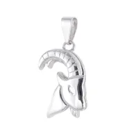Picture Capricorn zodiac sign pendant made of white gold