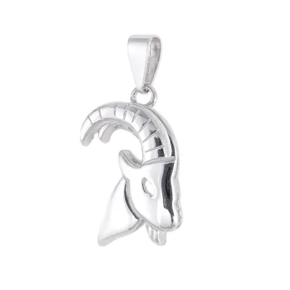 Zdjęcie Zawieszka znak zodiaku Koziorożca z białego złota